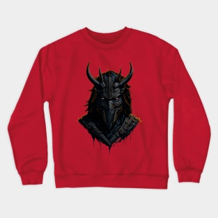 Cyberpunk Ninja Samurai Mask with Horns Shinobi Japanese Design Crewneck Sweatshirt